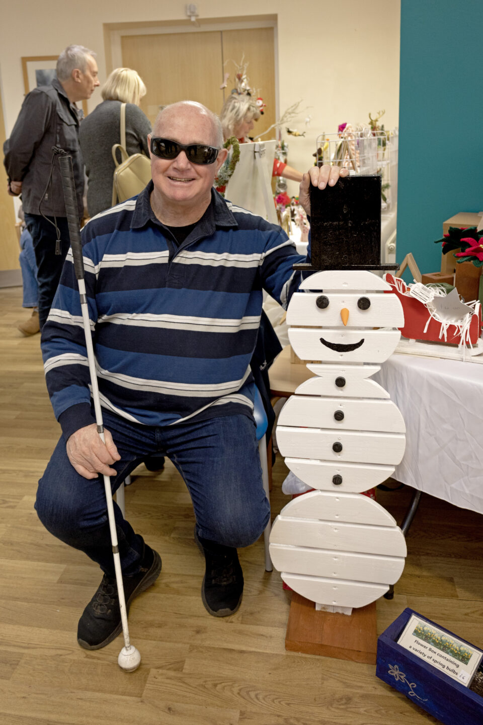 Norman with some of his wood work